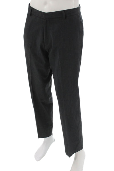 Calvin Klein Mens Dress Pants Gray Zip 70% Polyester 30% Rayon Size 34