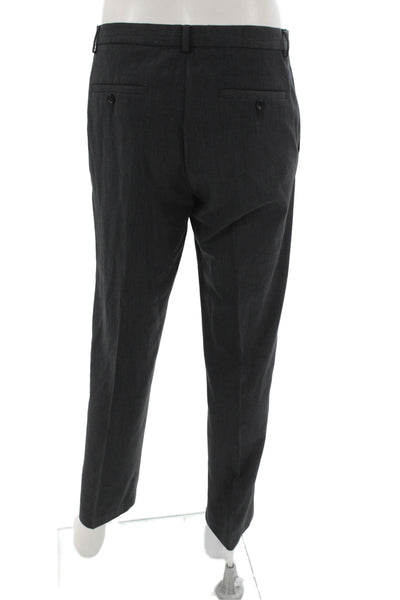 Calvin Klein Mens Dress Pants Gray Zip 70% Polyester 30% Rayon Size 34