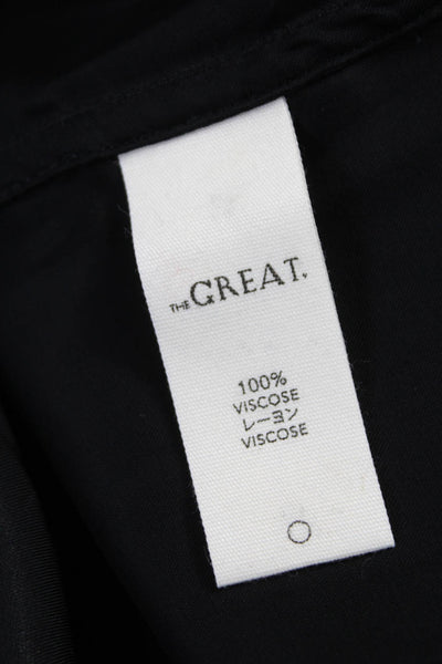 The Great Womens Dress Pants Black Button Viscose Size 28