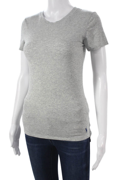 Polo Ralph Lauren Women Basic Gray Short Sleeve T-Shirt 82% Cotton Size S