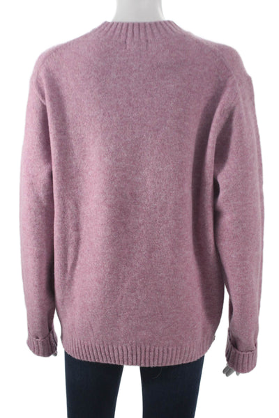 Uniqlo Womens Purple Pullover Sweater Crew Neck Long Sleeve Acrylic Size S