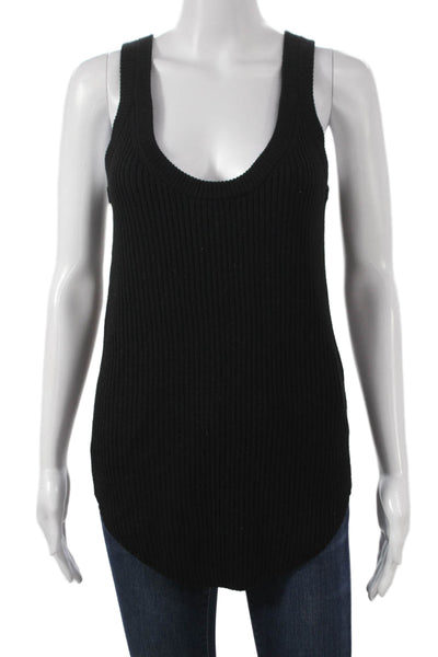 IRO Womens Basic Wool Scoop Neck Sleeveless Tank Black Size S