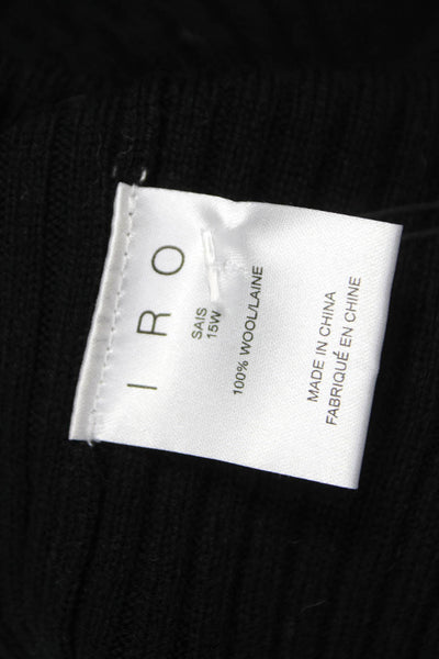 IRO Womens Basic Wool Scoop Neck Sleeveless Tank Black Size S