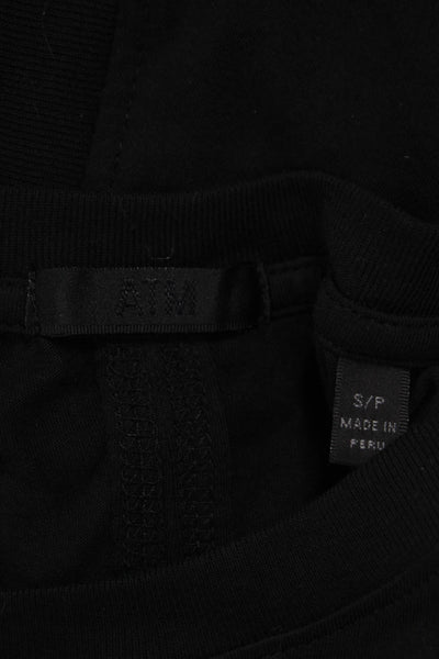 ATM Womens Maxi Dress Black Cotton Crew Neck Sleeveless Size S