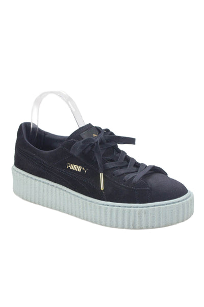 Fenty Puma by Rihanna Womens Platform Creepers Sneakers Black Blue Size 9.5
