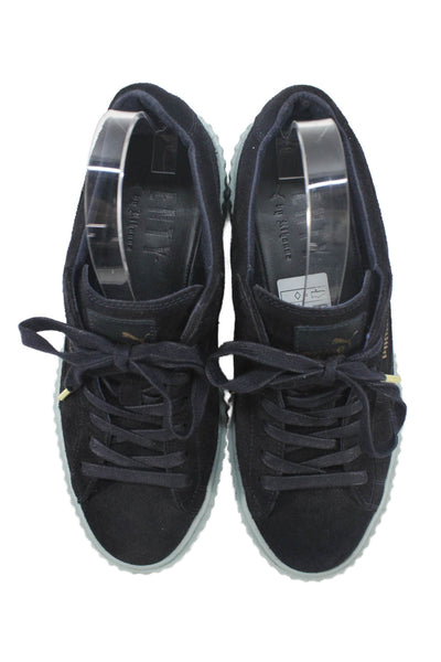 Fenty Puma by Rihanna Womens Platform Creepers Sneakers Black Blue Size 9.5