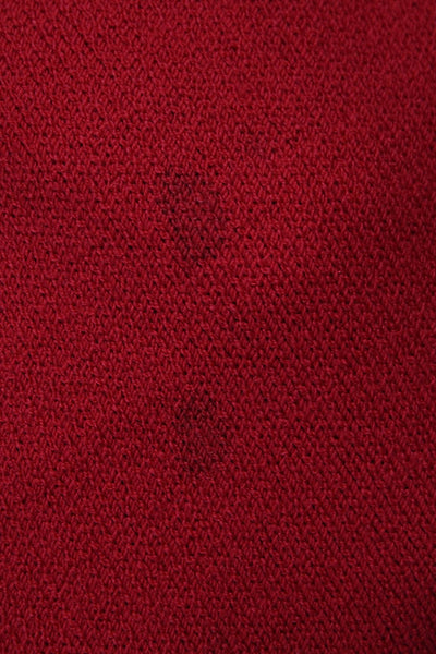 St. John Sport Womens Red Wool Blend Pencil Skirt Knee Length Pull On Size 10