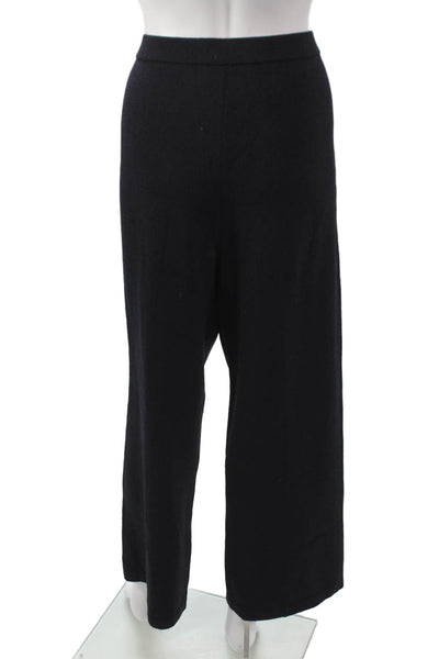 St. John Women Cropped Wool Blend Pants Black Size 8