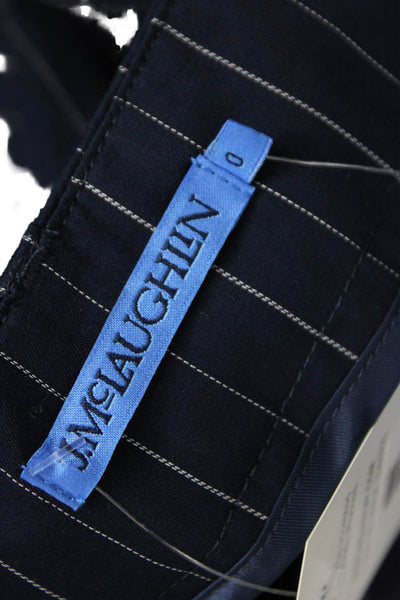 J. Mclaughlin Womens Blue Pinstripe Cotton Chino Shorts Size 0
