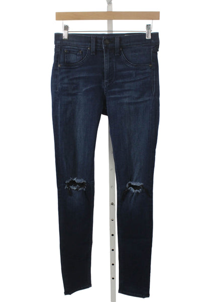Rag & Bone Womens Skinny High Rise Blue Jeans Size 25
