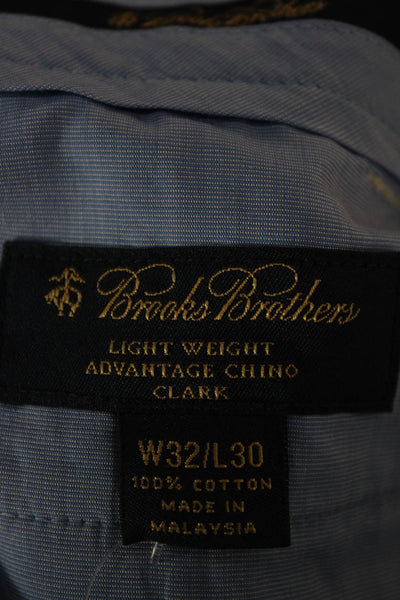 Brooks Brothers Mens Chino Pants Beige 100% Cotton Button Size 32