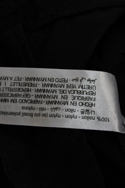 Zara Womens Cargo Nylon Zip Pants Black Size S