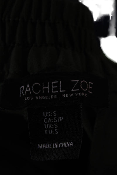 Rachel Zoe Women Green Cargo Pants Military Button Polyester Spandex Size S