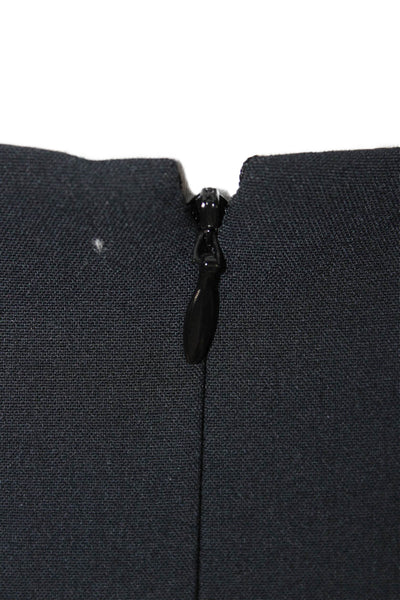 T Tahari Women Mini Skirt Black Zip Knee Length Size 6P