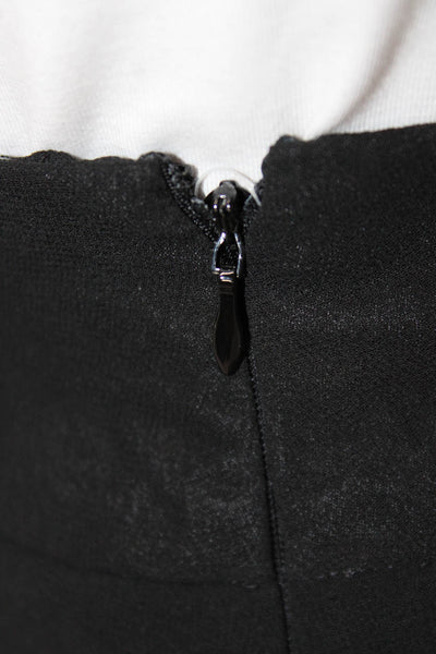 Zara Women Mini Skirt Black Polyester Zip Knee Length Size S
