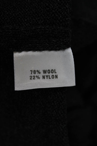 St. John Sport Women Sweater Dress Black Wool Scoop Neck Petite Size S