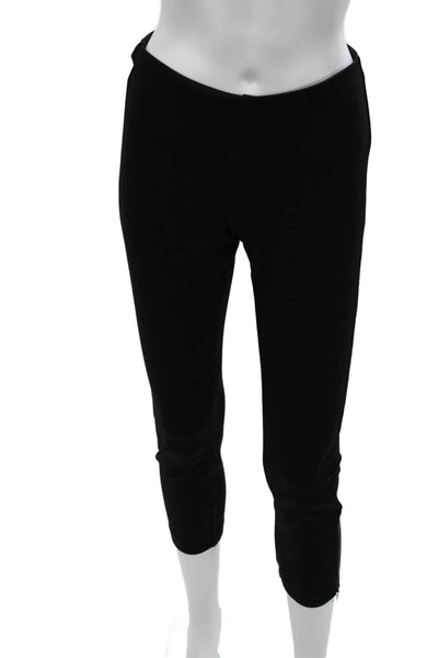 Eileen Fisher Women Cropped Rayon Black Leggings Size PP
