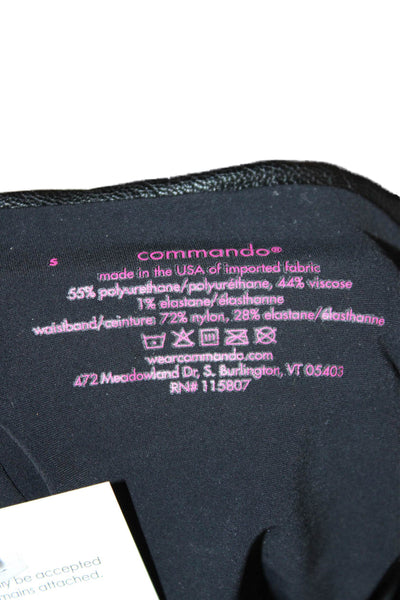 Commando Women Faux Leather Ankle Leggings Black Size S