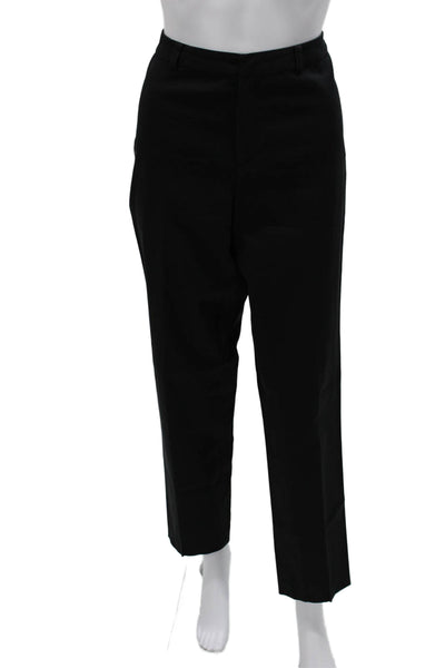 Ellen Tracy Women Black Dress Pants Zip 97% Cotton 3% Spandex Size 6