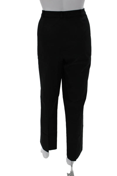 Ellen Tracy Women Black Dress Pants Zip 97% Cotton 3% Spandex Size 6