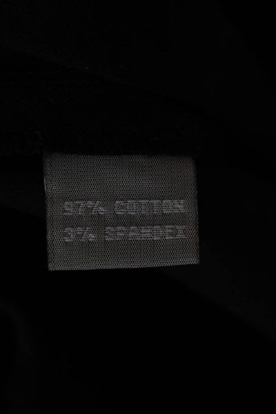 Ellen Tracy Women Black Dress Pants Zip 97% Cotton 3% Spandex Size 6