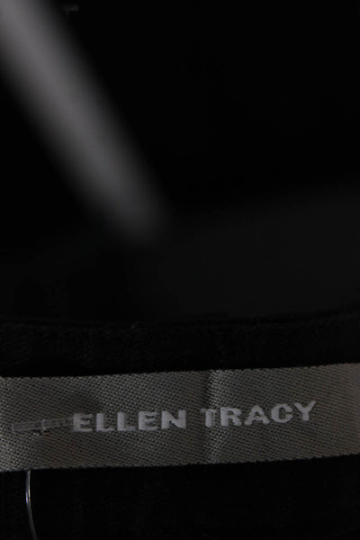 Ellen Tracy Women Black Dress Pants Zip 97% Cotton 3% Spandex Size 6