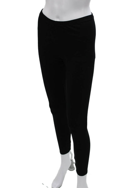 Eileen Fisher Womens Ankle Leggings Black Rayon Size S