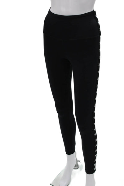 Strut This Womens Ankle Leggings Black Polyester Stars Size One Size