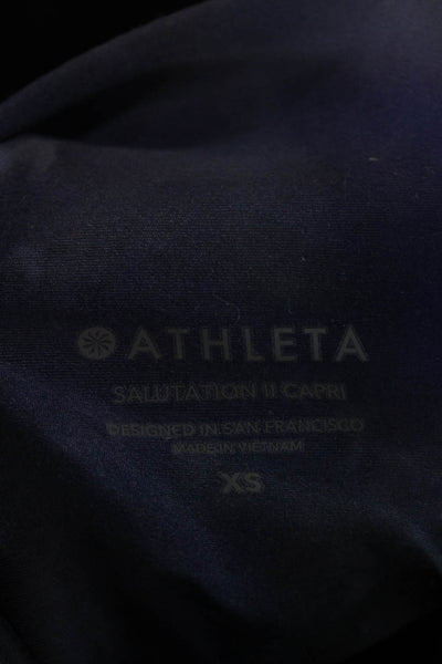 Athleta Women Capri Leggings Tie Dye Multicolor Galaxy 75% Polyester Size XS
