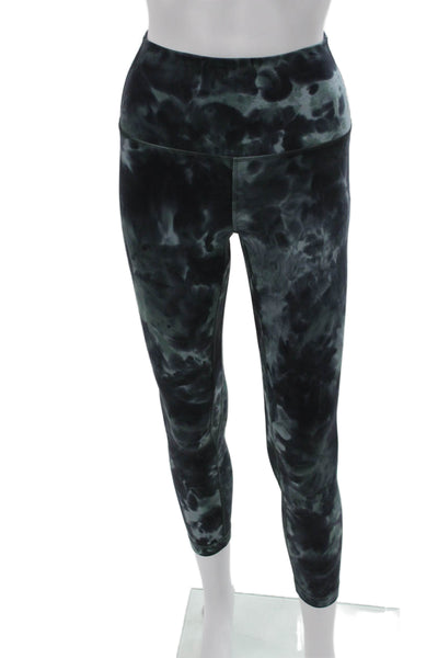Lululemon Women Cropped Leggings Multicolor Tie Dye Nylon Lycra Size 4