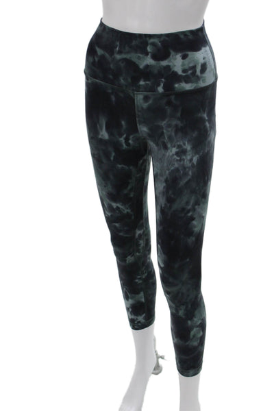 Lululemon Women Cropped Leggings Multicolor Tie Dye Nylon Lycra Size 4