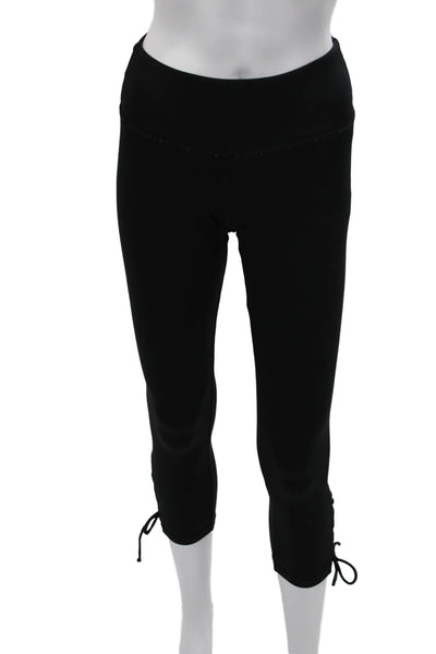 Strut This Womens Capri Leggings Black Pull On Activewear Size One Size