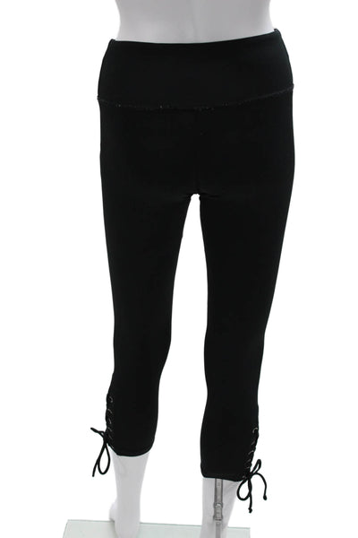 Strut This Womens Capri Leggings Black Pull On Activewear Size One Size