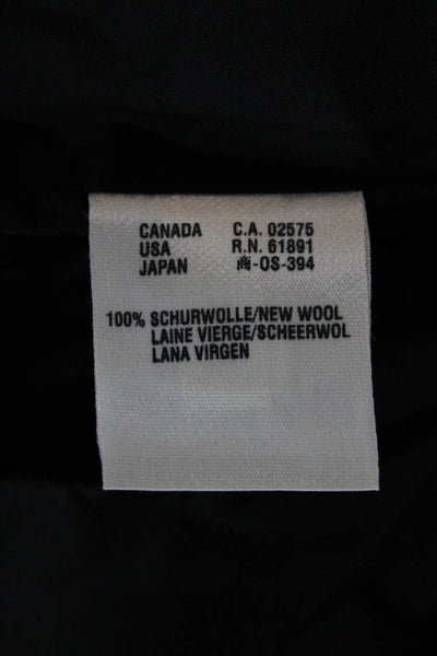 Escada Women Straight Pencil Skirt Black 100% Wool Knee Zip Size 40