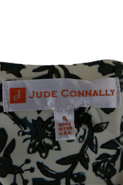 Jude Connally Women Tunic Floral V-Neck Multicolor 3/4 Sleeve Pullover Size S