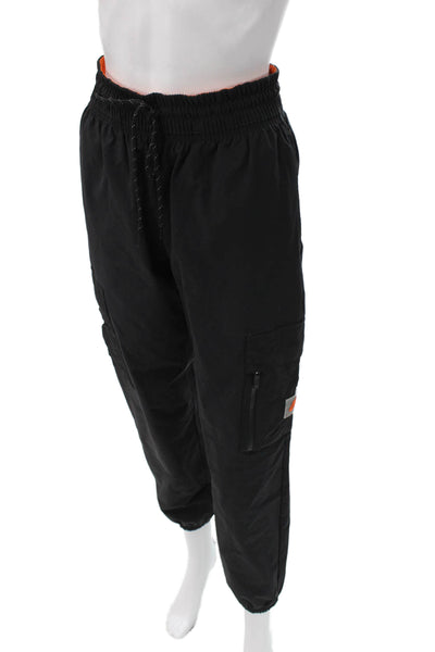 Nike Mens Black Nylon Jogger Pants Drawstring Size XS