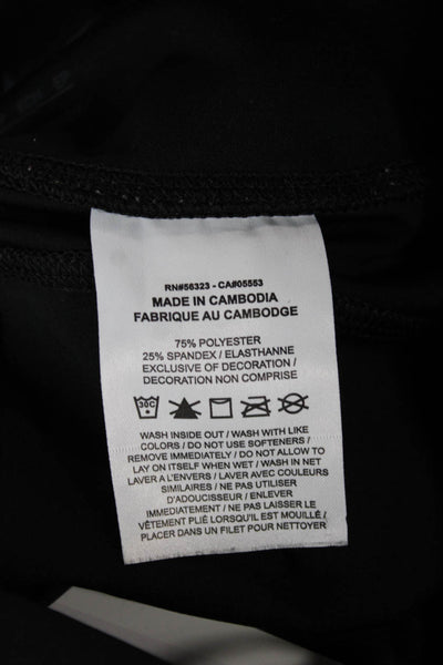 Nike Womens Capri Leggings Black Drawstring Polyester Size XS