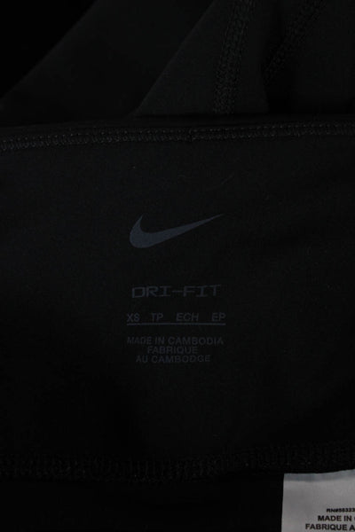 Nike Womens Capri Leggings Black Drawstring Polyester Size XS