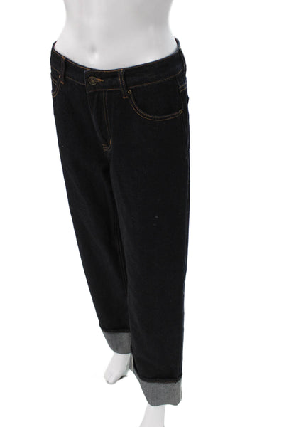 Lioness Womens Wide-Leg Jeans Blue High Rise Cotton Blend Inseam 31 Size XS