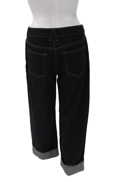 Lioness Womens Wide-Leg Jeans Blue High Rise Cotton Blend Inseam 31 Size XS