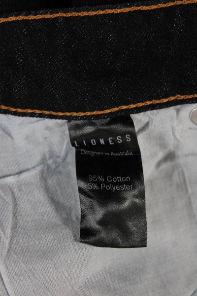 Lioness Womens Wide-Leg Jeans Blue High Rise Cotton Blend Inseam 31 Size XS