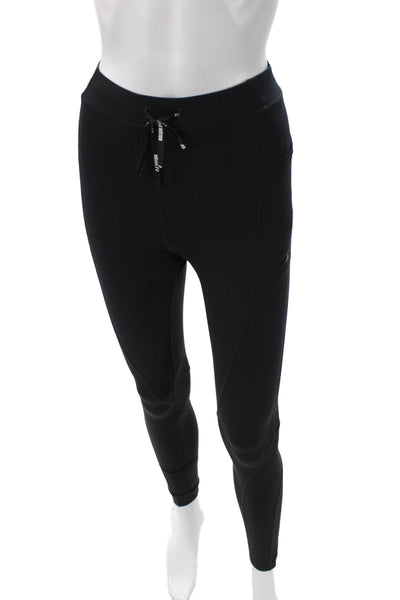 PE Nation Womens Black Jogger Pants Polyester Blend Drawstring Size S