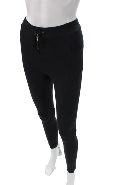 PE Nation Womens Black Jogger Pants Polyester Blend Drawstring Size S