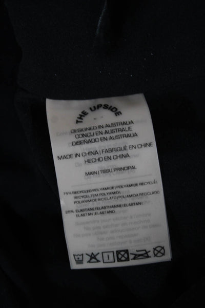 The Upside Womens Cropped V Neck Long Sleeve T Shirt Black Size 6