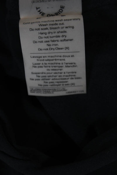 The Upside Womens Cropped V Neck Long Sleeve T Shirt Black Size 6