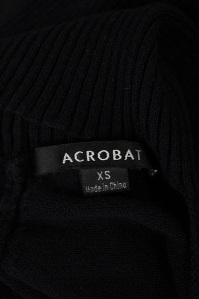 Acrobat Women Turtleneck Pullover Sweater Blue 80% Cotton Long Sleeve Size XS