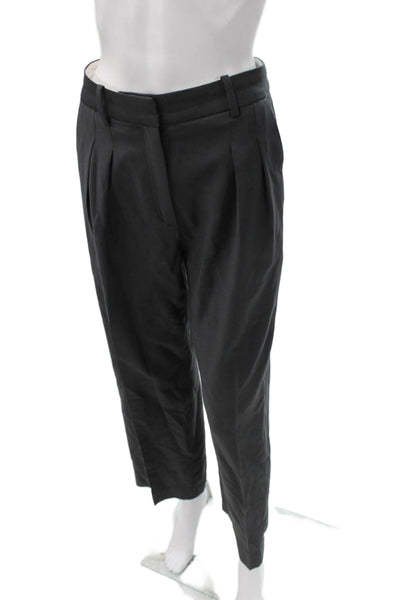 Loulou Studio Women Dress Pants Black Zip 100% Virgin Wool Size XS