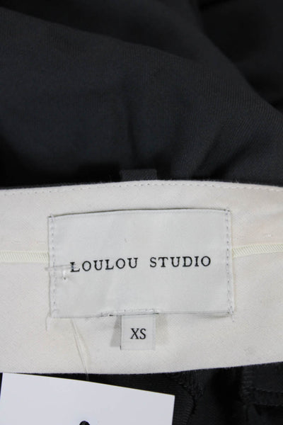 Loulou Studio Women Dress Pants Black Zip 100% Virgin Wool Size XS