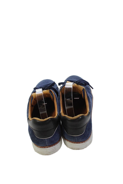 Allen Edmonds Mens Suede Lace Up Sneakers Shoes Blue Size 10