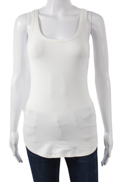 Lululemon Women Scoop Neck Basic Tank White Nylon Blend Size 4
